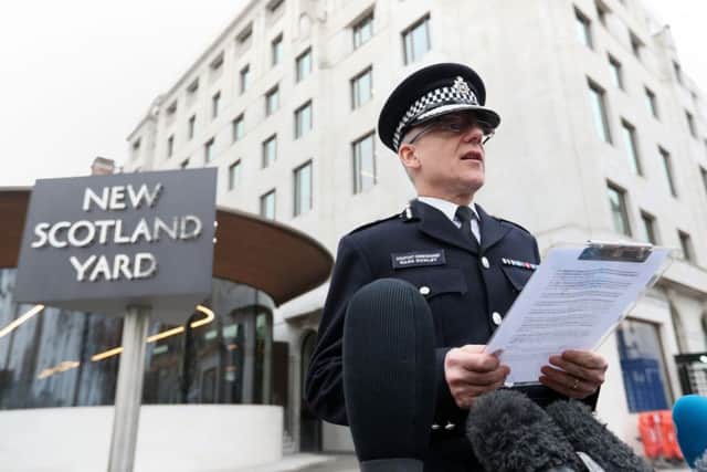 Mark Rowley, Assistant Commissioner for Specialist Operations in the Metropolitan Police, speaking outside Scotland Yard (Jonathan Brady/PA Wire)