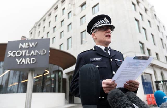 Mark Rowley, Assistant Commissioner for Specialist Operations in the Metropolitan Police, speaking outside Scotland Yard (Jonathan Brady/PA Wire)