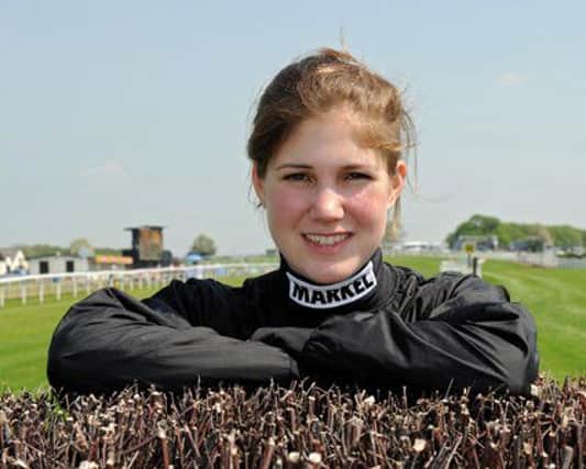 Jockey Lucy Alexander will be looking for a good spin on Leading Score at Musselburgh.