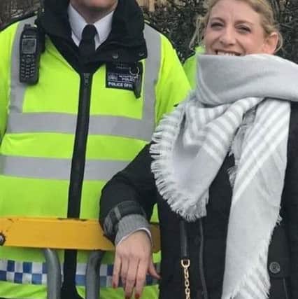 The last picture taken of Keith Palmer, around 45 minutes before his death. Picture: Staci Martin/Facebook