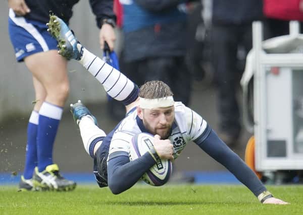 Scotland's Finn Russell scores the opening try against Italy but he may not have done enough to earn a Lions call from Warren Gatland. Picture: SNS Group