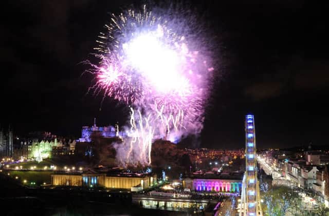Fireworks above Edinburgh Castle mark the arrival of New Year on January 1. PIC Jane Barlow/TSPL.