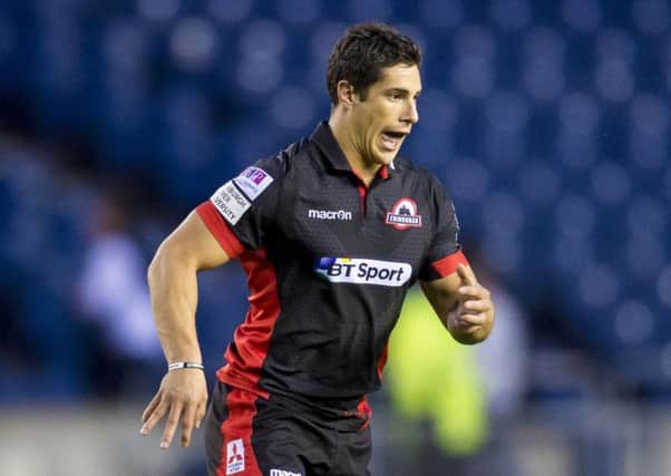 Phil Burleigh scored Edinburgh's only try against Scarlets. Picture: SNS