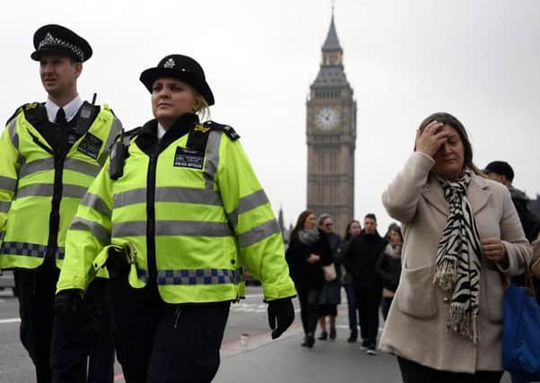 Security has been tightened following the incident on  Westminster Bridge and the attack on Parliament. Picture; Getty