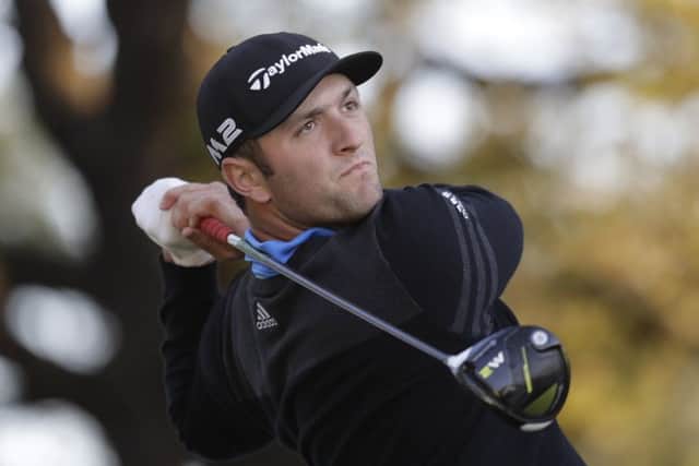 Jon Rahm of Spain watches his tee shot on the first hole at Austin County Clubyesterday. Picture: Eric Gay/AP