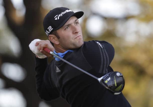 Jon Rahm of Spain watches his tee shot on the first hole at Austin County Clubyesterday. Picture: Eric Gay/AP