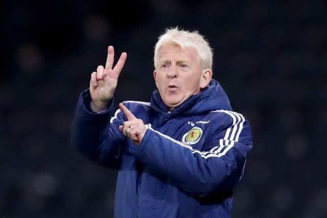 Gordon Strachan is confident of victory over England. Picture: Jane Barlow.