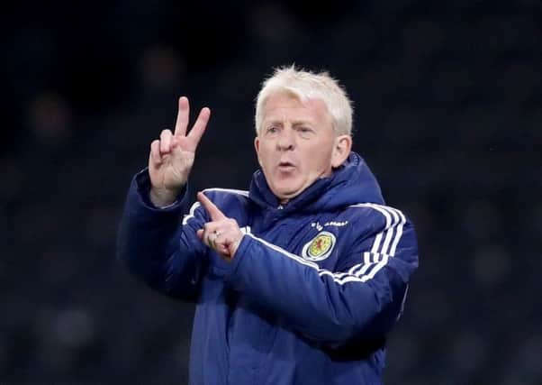 Gordon Strachan is confident of victory over England. Picture: Jane Barlow.