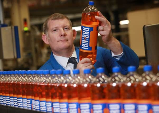 AG Barr chief Roger White said the soft drinks giant remained upbeat despite the 'uncertain' environment. Picture: Stewart Attwood