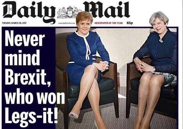The Daily Mail front page with the 'Legs-it' headline.