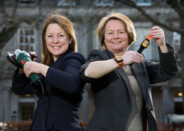 Archangels chief investment officer Sarah Hardy, left, with Reactec chief Jacqui McLaughlin. Picture: Robert Perry