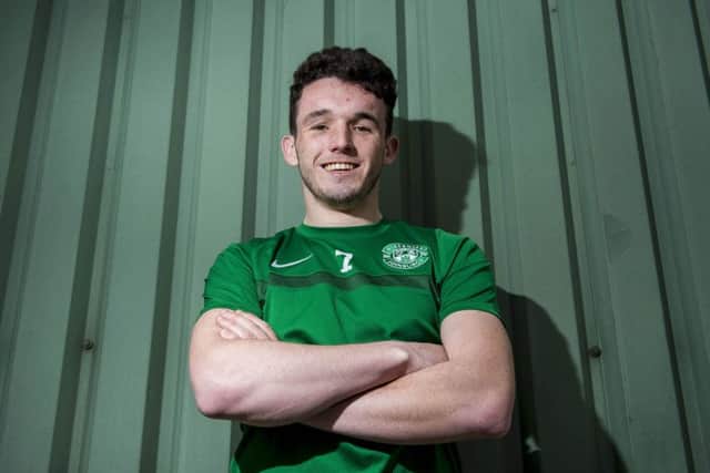 Hibernian's John McGinn missed the win over Falkirk because he was on Scotland duty. Picture: Paul Devlin/SNS