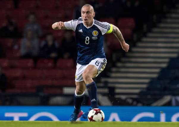 Scott Brown captained Scotland in the 1-0 win over Slovenia on Sunday. Picture: Alan Harvey/SNS
