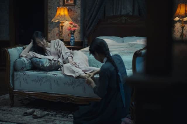 Kim Min-hee as Hideko and Kim Tae-ri as her maid Sook-hee in The Handmaiden