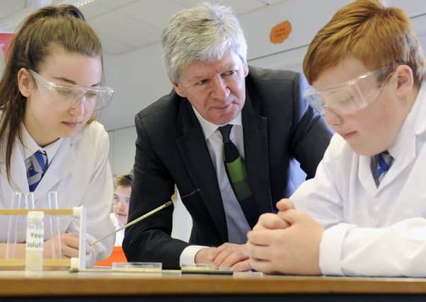 Dr Bill Maxwell, HM chief inspector of education and chief executive of Education Scotland, at Larbert High school on Monday. PICTURE: MICHAEL GILLEN