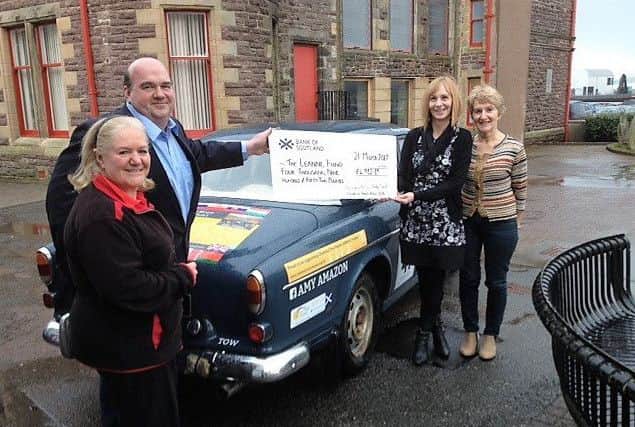 Claudine Bloom and Andy Twort present a cheque to Chrisetta Mitchell and Zena Stewart from The Leanne Fund. Picture: Contributed