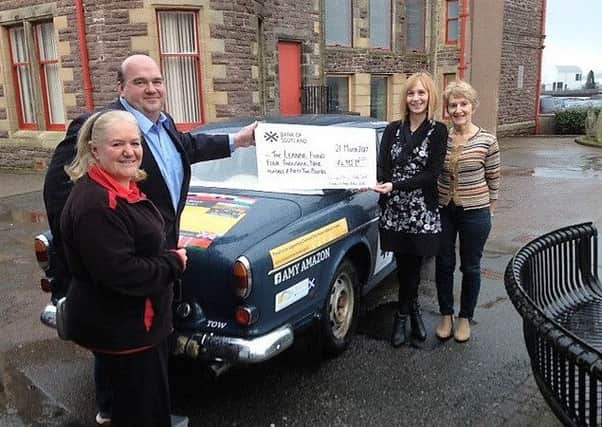 Claudine Bloom and Andy Twort present a cheque to Chrisetta Mitchell and Zena Stewart from The Leanne Fund. Picture: Contributed