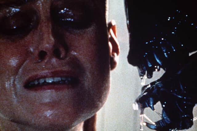 Sigourney Weaver face-to-face with a creature in Alien 3, a sequel which descended into naffness, as so often happens in movies and may in financial products too