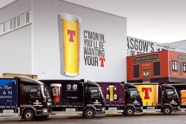 The new Tennent's trucks are designed to cut emissions and improve fuel economy. Picture: Andy Buchanan