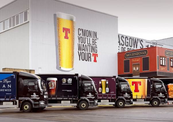 The new Tennent's trucks are designed to cut emissions and improve fuel economy. Picture: Andy Buchanan