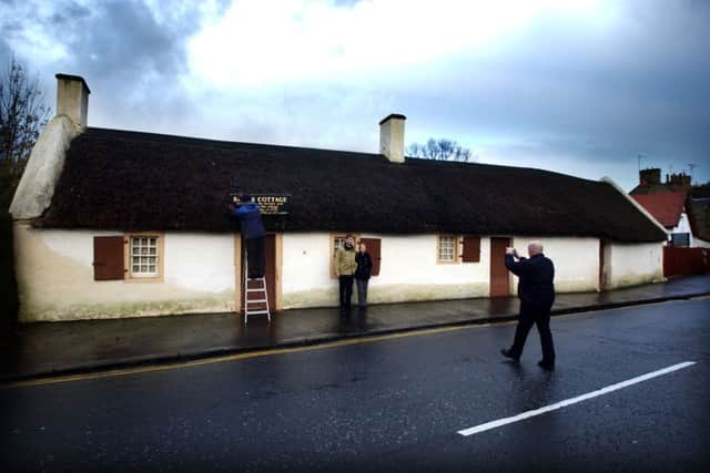 The most famous example of a thatched roof building in Scotland is Burns' Cottage in Alloway, Ayrshire. Picture: Robert Perry/TSPL