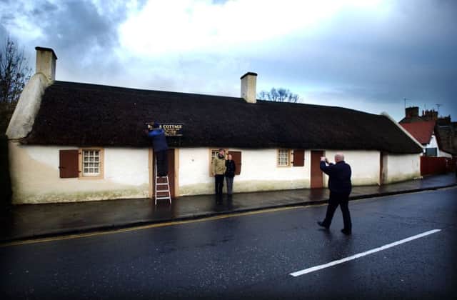 The most famous example of a thatched roof building in Scotland is Burns' Cottage in Alloway, Ayrshire. Picture: Robert Perry/TSPL