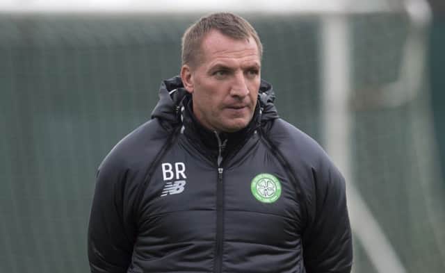 Celtic manager Brendan Rodgers is just one win away from the title. Picture: SNS