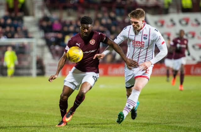 Dylan Bikey has made two appearances for Hearts. Picture: Ian Georgeson