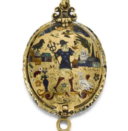 The Fettercairn Jewel enamelled gold, set with an almandine garnet from circa 1570-1580. Picture: Contributed