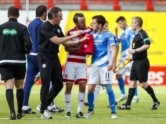 Danny Swanson was involved in a fight with St Johnstone team mate Richard Foster. Pic: SNS/Roddy Scott