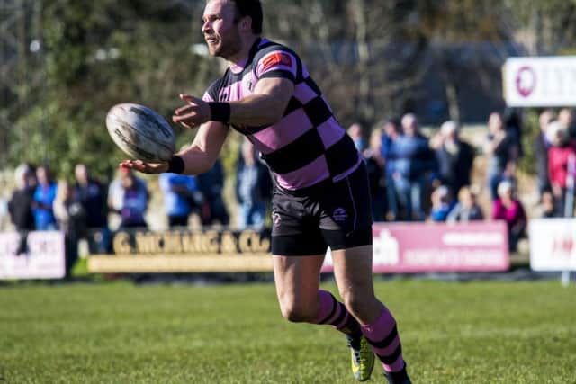 Frazier Climo off-loaded for Archie Russell to open the scoring. Picture: Bill Murray/SNS