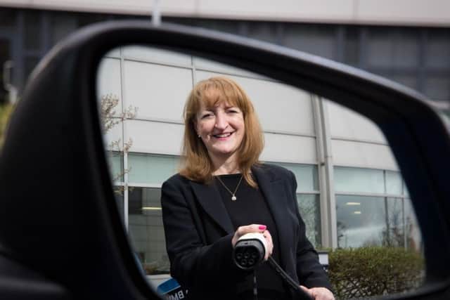 Campbell Dallas VAT partner Veronica Donnelly pictured with one of the new charger units. Picture: Contributed