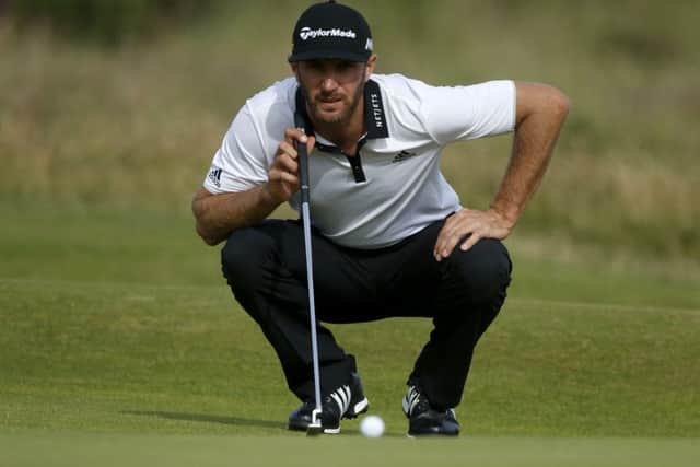 Dustin Johnson is putting better and his wedge play has improved dramatically, according to Colin Montgomerie, left, so he is, alongside Jordan Spieth and Rory McIlroy, in the frame for the Green Jacket, but the Scot is tipping Japans Hideki Matsuyama to win