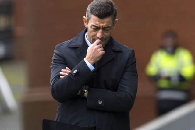 Rangers manager Pedro Caixinha saw his side fall behind to Motherwell before battling back to claim a point. Picture: SNS