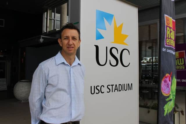 Nathan Gordon, Manager of Sport at University of Sunshine Coast. Picture: Fiona Laing