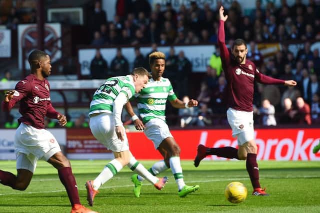 Callum McGregor was praised for his performance against Hearts on Sunday. Picture: SNS
