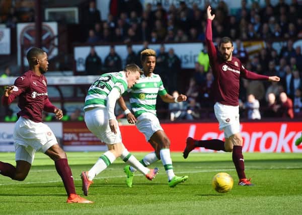 Callum McGregor was praised for his performance against Hearts on Sunday. Picture: SNS