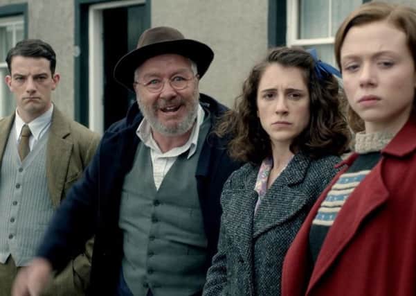 Kevin Guthrie, Gregor Fisher, Ellie Kendrick and Naomi Battrick in a scene from the film. Picture: Contributed/Arrow Films