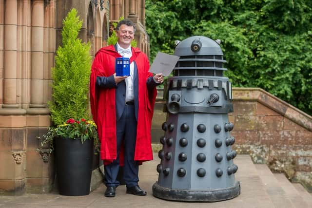 Steven Moffat OBE is honoured  by University of the West of Scotland (UWS).