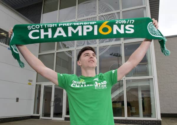 Kieran Tierney is fully-focused on completing a domestic treble. Picture: SNS.
