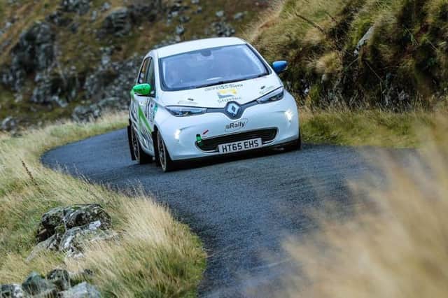 The Project eRally team, based in Fife, has created a prototype from a Renault Zoe EV. Picture: Contributed