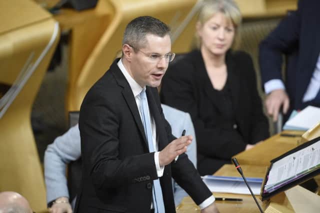 Pic Greg Macvean - 15/12/2016 - Finance Secretary Derek Mackay delivers the Scottish Government budget plans for the coming year -