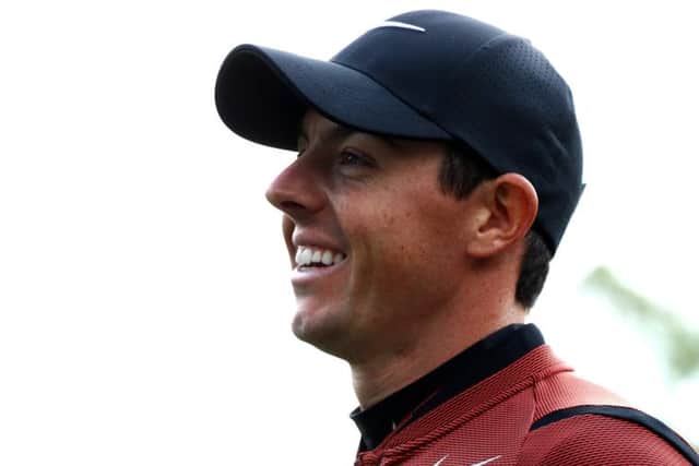 Rory McIlroy was pleased to open his Masters bid with a battling level-par 72 at Augusta National. Picture: Getty Images