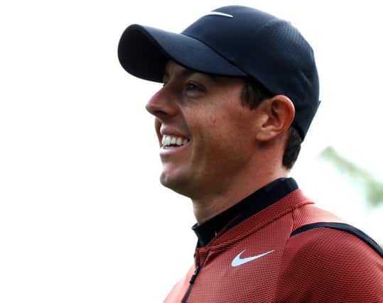 Rory McIlroy was pleased to open his Masters bid with a battling level-par 72 at Augusta National. Picture: Getty Images