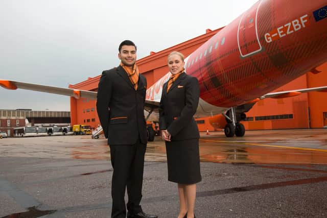 EasyJet launched a tartan to mark the launch of extra flights between Inverness and Gatwick in 2014. Picture: EasyJet