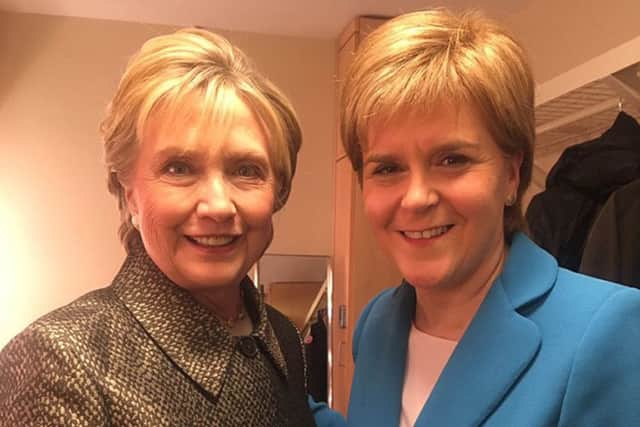 First Minister Nicola Sturgeon has met the former US Secretary of State Hillary Clinton in New York. Picture: Twitter