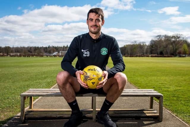 Hibs' Brian Graham has been a target for fan abuse at Cappielow. Picture: SNS.