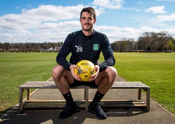 Hibs' Brian Graham has been a target for fan abuse at Cappielow. Picture: SNS.