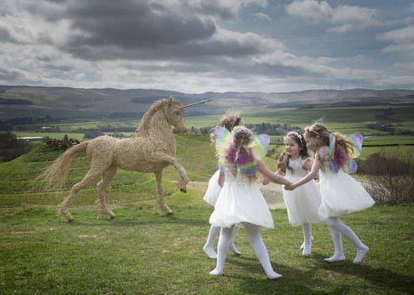 A 7ft willow unicorn at Crawick Multiverse, Dumfries & Galloway, Scotland. 
Picture: Julie Howden/Visit Scotland