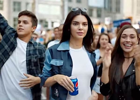 Kendall Jenner in a Pepsi cola advert